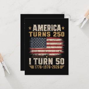 Amerika wird 250, ich werde 50 einladung