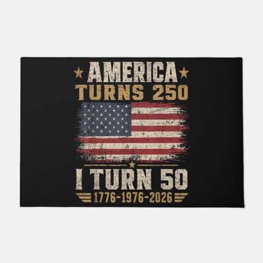 Amerika wird 250, ich werde 50 fußmatte (Vorderseite)