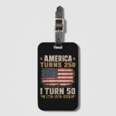 Amerika wird 250, ich werde 50 gepäckanhänger (Vorderseite Vertikal)