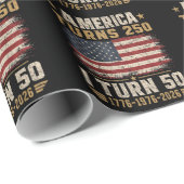 Amerika wird 250, ich werde 50 geschenkpapier (Rolleneckpunkt)