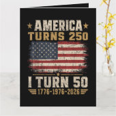 Amerika wird 250, ich werde 50 karte (Gelbe Blume)