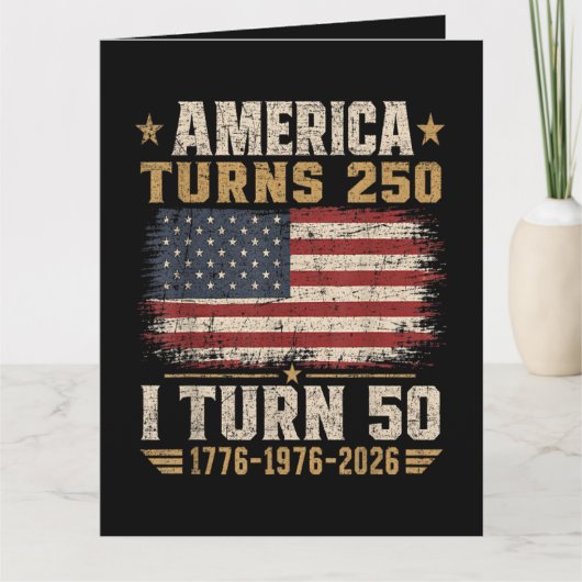 Amerika wird 250, ich werde 50 karte (Vorderseite)