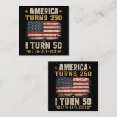 Amerika wird 250, ich werde 50 mitteilungskarte (Vorne/Hinten)