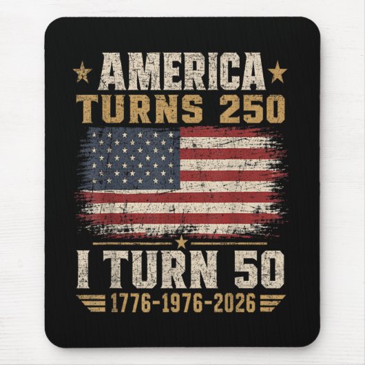 Amerika wird 250, ich werde 50 mousepad (Vorne)