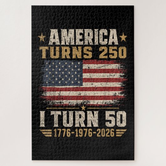 Amerika wird 250, ich werde 50 puzzle (Vertikal)