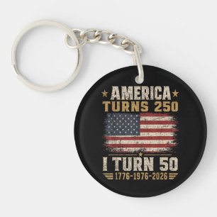 Amerika wird 250, ich werde 50 schlüsselanhänger