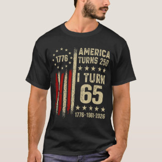 Amerika wird 250 Ich werde 65 1961 65. Geburtstag T-Shirt