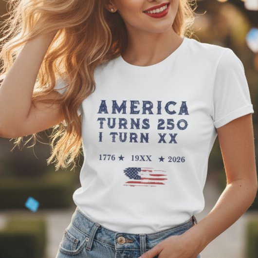 Amerika wird 250, ich werde, maßgeschneidertes Vin T-Shirt