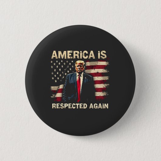 Amerika wird wieder respektiert Trump USA 4. Juli Button (Vorderseite)