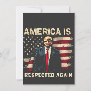 Amerika wird wieder respektiert Trump USA 4. Juli Dankeskarte