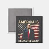 Amerika wird wieder respektiert Trump USA 4. Juli Magnet (Vorderseite/Rückseite)