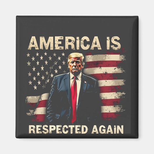 Amerika wird wieder respektiert Trump USA 4. Juli Magnet (Vorne)