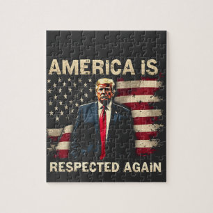 Amerika wird wieder respektiert Trump USA 4. Juli Puzzle
