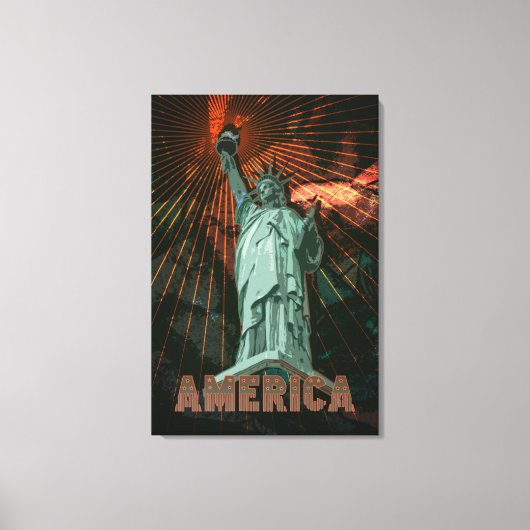 AMERIKA - Wrapped Canvas Leinwanddruck (Vorderseite)