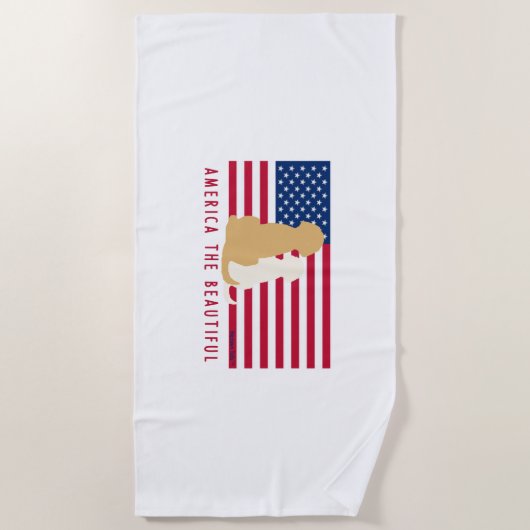 Amerika: Wunderschönes Dog Bath oder Strandtuch (Vorderseite)