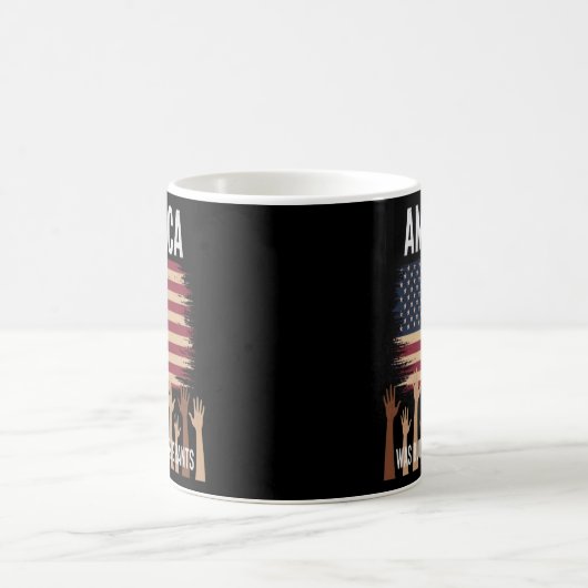 Amerika wurde von Immigranten Diversity Immigrat e Kaffeetasse (Mittel)