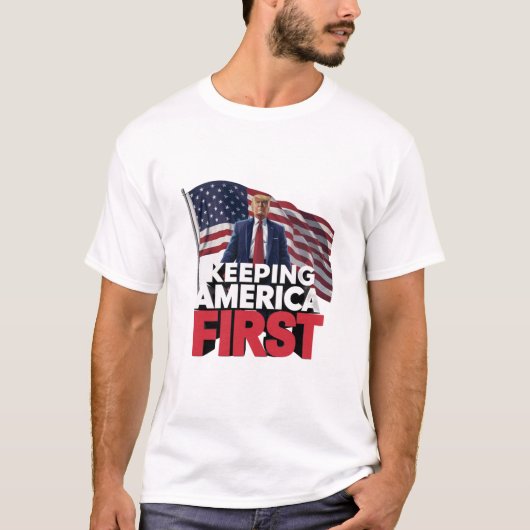 Amerika zuerst behalten T-Shirt (Vorderseite)