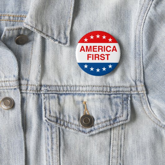 "AMERIKA ZUERST" BUTTON (Beispiel)