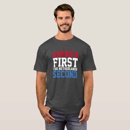 Amerika zuerst das niederländische zweite T-Shirt (Vorne ganz)