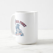 AMERIKA ZUERST - Gegr. 1776 Kaffeetasse (Vorderseite Links)
