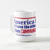 Amerika zuerst kaffeetasse (Vorderseite Links)