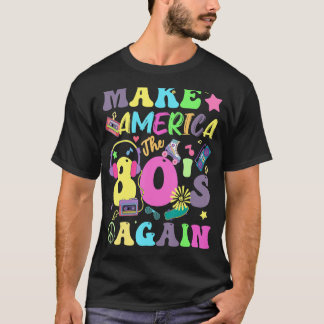 Amerika zum 80er-Jahre-noblen Groovy Retro-80er 8 T-Shirt