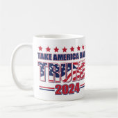 Amerika zurück Trump 2024 Kaffeetasse (Links)