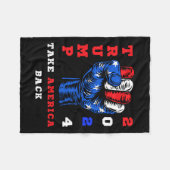 Amerika zurück Trump 2024 Maga Republikaner Patrio Fleecedecke (Vorderseite (Horizontal))