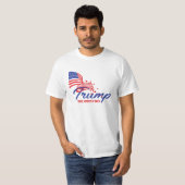 AMERIKA ZURÜCK Trump-Text T-Shirt (Vorne ganz)