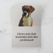 AMERIKAN BOXER VATER'S DAY KARTE (Innenseite)