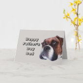 AMERIKAN BOXER VATER'S DAY KARTE (Gelbe Blume)