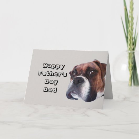 AMERIKAN BOXER VATER'S DAY KARTE (Vorderseite)