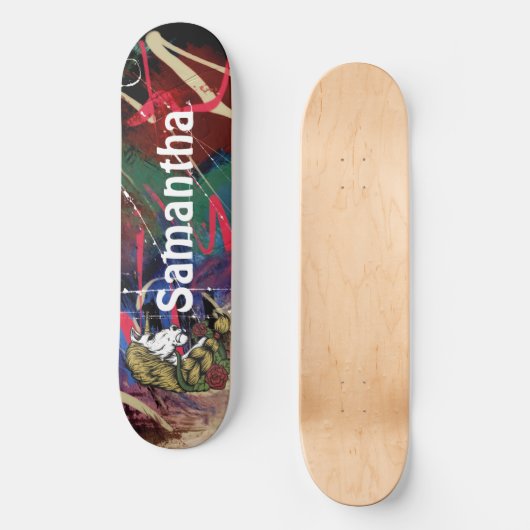 AMERIKAN GRAFFITI WARRIOR UNICORCORN SKATEBOARD (Vorderseite)