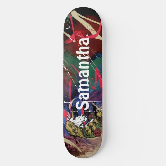 AMERIKAN GRAFFITI WARRIOR UNICORCORN SKATEBOARD (Vorderseite)