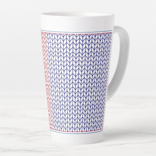 AMERIKAN STRICK hoch Latte Tasse (Rechte Ecke)