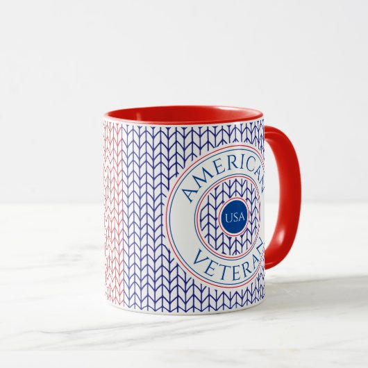 AMERIKAN VETERAN Red Combo Tasse (VorderseiteRechts)