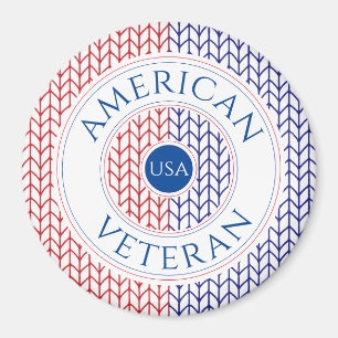 AMERIKAN VETERAN Round Magnet