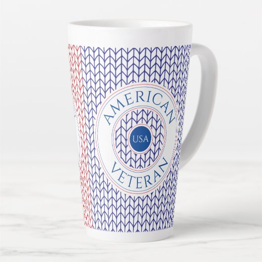 AMERIKAN VETERAN Tall Latte Tasse (Rechte Ecke)
