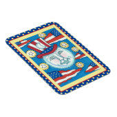 AMERIKANA FOLKART PATRIOTISCHER MANN IM MUND MAGNET (Rechte Seite)