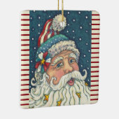 AMERIKANA ST. NICK, CHRISTMAS FERIENORNAMENT Squ Keramikornament (Rechts)