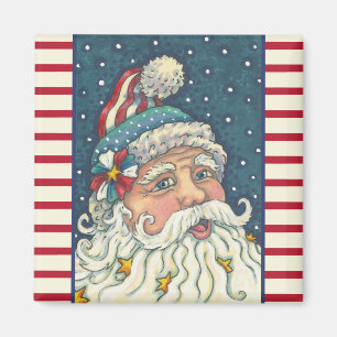 AMERIKANA ST. NICK PATRIOTIC CHRISTMAS MAGNET