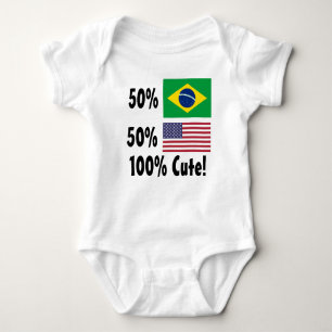 Amerikaner 100% 50% Brasilianer-50% niedlich Baby Strampler