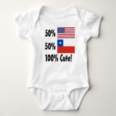 Amerikaner 100% 50% Chilene-50% niedlich Baby Strampler (Vorderseite)