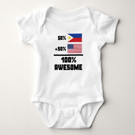 Amerikaner 100% 50% Filipino-50% fantastisch Baby Strampler (Vorderseite)
