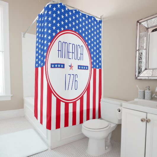 Amerikaner 1776 patriotisch duschvorhang (Beispiel)