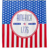 Amerikaner 1776 patriotisch duschvorhang (Vorderseite)