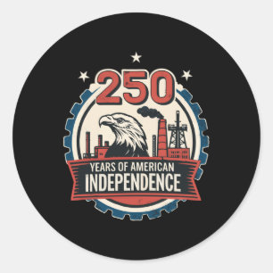 Amerikaner 2026 - 250 Jahre amerikanischer Unabhän Runder Aufkleber