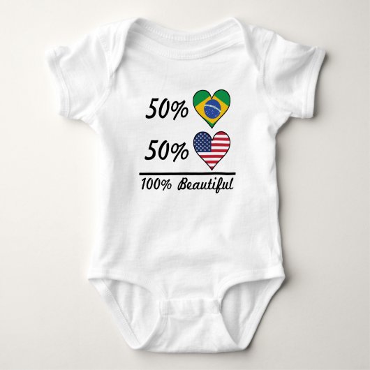 Amerikaner 50% Brasilianer-50% 100% schön Baby Strampler (Vorderseite)