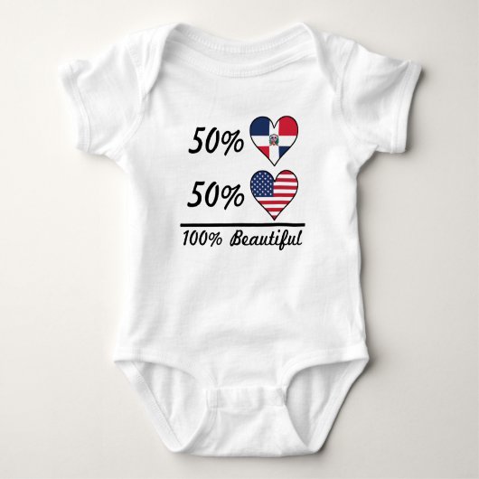 Amerikaner 50% Dominikaner-50% 100% schön Baby Strampler (Vorderseite)