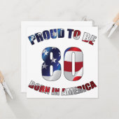 Amerikaner 80. Geburtstag Karte (Vorderseite/Rückseite Beispiel)